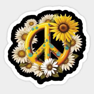 Peace Daisy Sticker